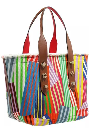 Christian Louboutin Frangibus Medium Striped Patchwork Tote Bag