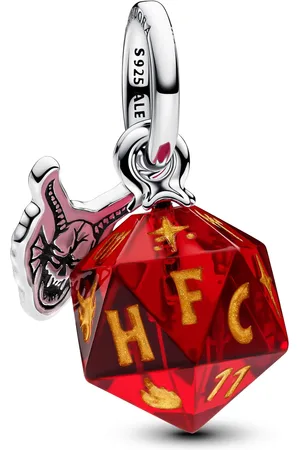 PANDORA Charms - Stranger Things Hellfire Club Würfel Charm-Anhänge - Gr. unisize - in Silber - für Damen