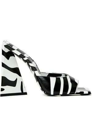 The Attico Slipper & Pantoletten - Devon Zebra Print 115Mm Mules - Gr. 38 (EU) - in - für Damen