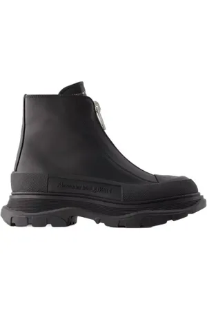 Alexander McQueen Stiefel - Tread Slick Ankle Boots - Leather - Black - Gr. 36 (EU) - in - für Damen