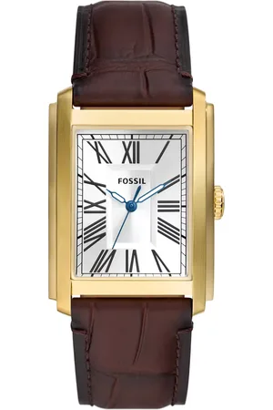 Fossil Uhren - Carraway Three-Hand Croco Leather Watch - Gr. unisize - in Braun - für Damen