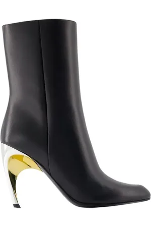 Alexander McQueen Stiefel - Seal Ankle Boots - Calfskin - Black - Gr. 36 (EU) - in - für Damen