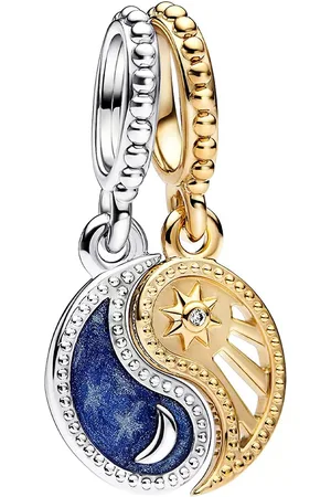 PANDORA Charms - Two-tone Splittable Sun & Moon Dangle Charm - Gr. unisize - in Blau - für Damen