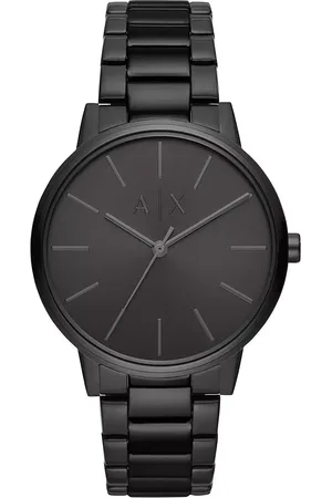 Armani Exchange Uhren - Three-Hand Stainless Steel Watch - Gr. unisize - in Schwarz - für Damen