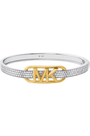 Michael Kors Armbänder - Sterling Silver Pavé Empire Link Bangle - Gr. M - in Mehrfarbig - für Damen