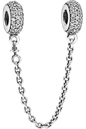 PANDORA Halsketten - Funkelnde Pavé Komfortkette - Gr. unisize - in Silber - für Damen