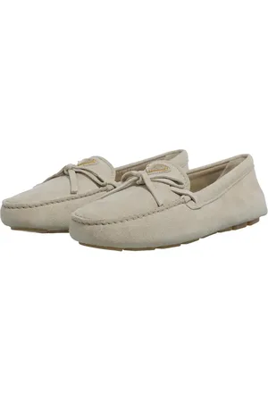 Prada Loafer - Enamel Logo Suede Driving Shoes - Gr. 38 (EU) - in - für Damen