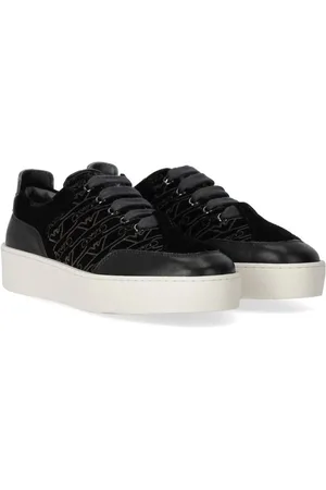 Emporio Armani Low-Top Sneaker - Black Monogram Sneaker - Gr. 36 (EU) - in - für Damen