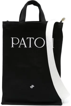 Patou Hobo Bags - Black/White Shoulder Bag With Logo - Gr. unisize - in - für Damen