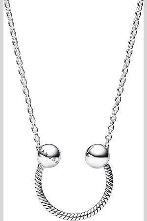 PANDORA Halsketten - Moments U-shape Charm Pendant Necklace - Gr. unisize - in Silber - für Damen
