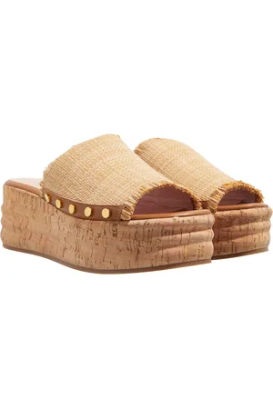 Coccinelle Slipper & Pantoletten - Wedge Straw Effect Fabric - Gr. 41 (EU) - in - für Damen