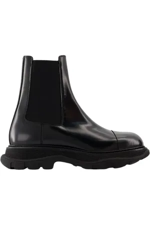 Alexander McQueen Stiefel - Treadslick Ankle Boots - Calfskin - Black - Gr. 40 (EU) - in - für Damen