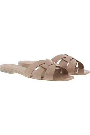 Saint Laurent Slipper & Pantoletten - Nu Pieds Slide Sandals Shiny Leather - Gr. 36 (EU) - in - für Damen