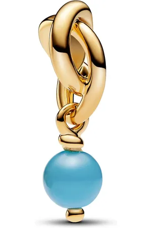 PANDORA Charms - Turquoise Eternity Circle Dangle Charm - Gr. unisize - in Blau - für Damen