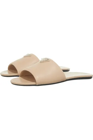 Prada Sandalen - Triangle Logo Slip On Sandals - Gr. 37 (EU) - in - für Damen