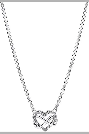PANDORA Halsketten - Sparkling Infinity Heart Collier - Gr. unisize - in Silber - für Damen