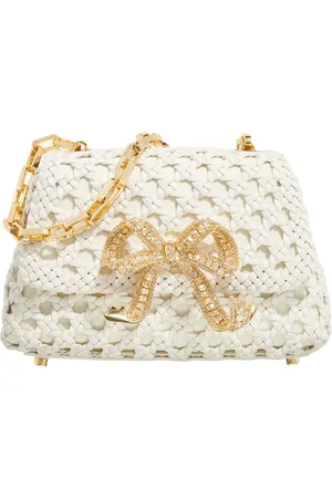 Self-Portrait Shopper - Bow Crossbody - Leather - Beige - Gr. unisize - in - für Damen