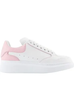Alexander McQueen Low-Top Sneaker - Oversized Hybrid Sneakers - Leather - White/Pink - Gr. 35 (EU) - in - für Damen
