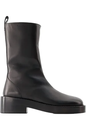 Courrèges Stiefel - Zipped Ankle Boots - Leather - Black - Gr. 36 (EU) - in - für Damen