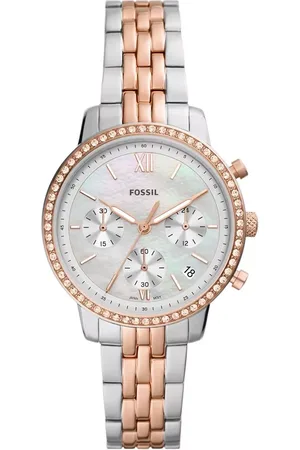 Fossil Uhren - Neutra Chronograph Two-Tone Stainless Steel Watch - Gr. unisize - in Silber - für Damen