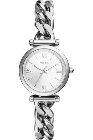 Fossil Uhren - Carlie Three-Hand Stainless Steel Watch - Gr. unisize - in Silber - für Damen