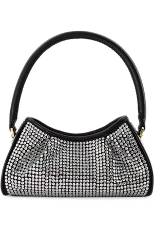 Elleme Crossbody Bags - Small Dimple Handbag - Silver/Black - Strass - für Damen
