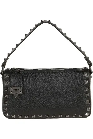 VALENTINO Hobo Bags - Small Rockstud Shoulder Bag In Grained Calfskin - Gr. unisize - in - für Damen