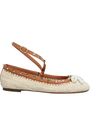 VALENTINO GARAVANI Loafer - Rockstud Crochet Ballerinas - Gr. 37 (EU) - in - für Damen
