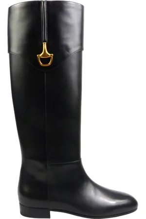 Gucci Stiefeletten - Stivale in pelle con mezzo Morsetto - Gr. 37,5 (EU) - in - für Damen