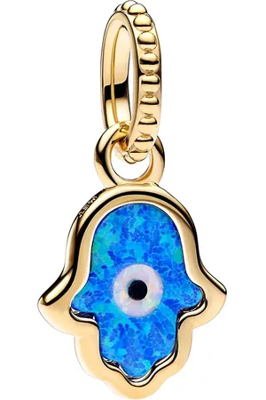 PANDORA Charms - Opalescent Hamsa Hand Dangle Charm - Gr. unisize - in Blau - für Damen