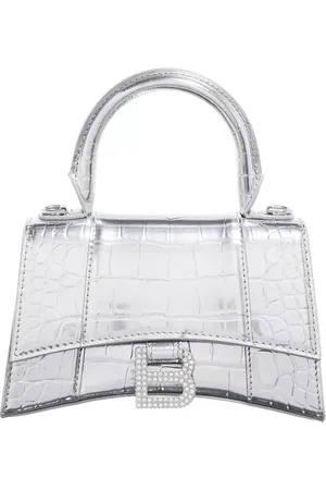 Balenciaga Satchels - Hourglass Metallic Finish Crocodile Embossed - für Damen