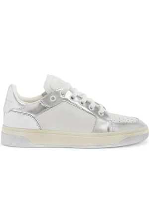 Giuseppe Zanotti Low-Top Sneaker - witte sneakers met grijze afwerking - Gr. 40 (EU) - in - für Damen