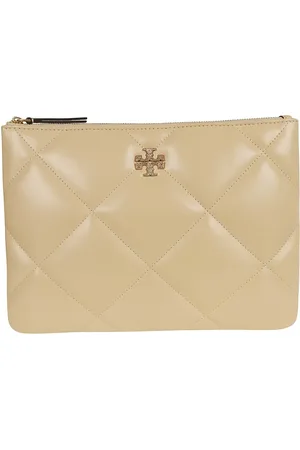 Tory Burch Clutches - Nude Kira Pave Logo Diamond Quilt Clutch - Gr. unisize - in - für Damen