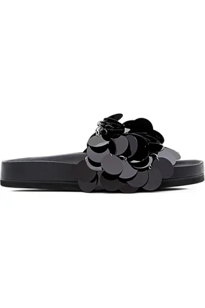 Paco rabanne Sandalen - Black Sparkle Sandals - Gr. 36 (EU) - in - für Damen