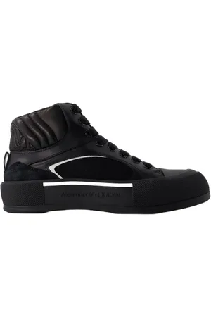 Alexander McQueen Low-Top Sneaker - Deck Sneakers - Leather - Black/White - Gr. 40 (EU) - in - für Damen