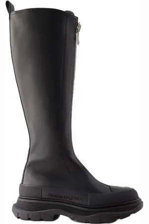 Alexander McQueen Stiefel - Tread Slick Boots - Leather - Black - Gr. 37 (EU) - in - für Damen