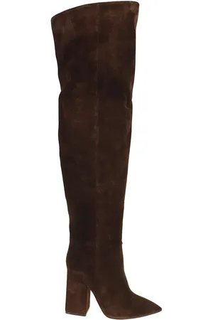 PARIS TEXAS Stiefel - Chocolate Anja Over-The-Knee Suede Calfskin Boots - Gr. 36 (EU) - in - für Damen