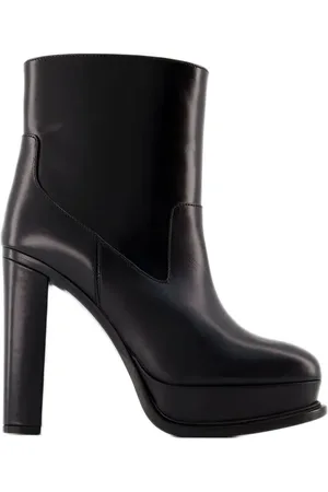 Alexander McQueen Stiefel - Ankle Boots - Leather - Black - Gr. 36,5 (EU) - in - für Damen