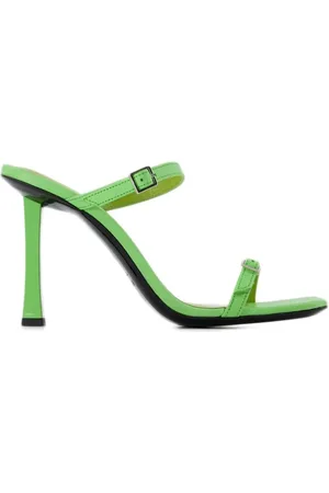 By Far Sandalen - Flick Mule - Green - Leather - Gr. 38 (EU) - in - für Damen
