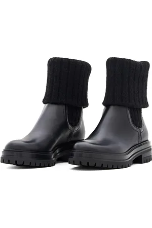 Gianvito Rossi Stiefel - Calf And Knit Ankle Boots - Gr. 37,5 (EU) - in - für Damen