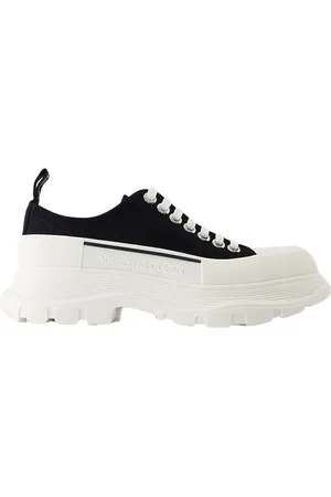 Alexander McQueen Low-Top Sneaker - Tread Slick Sneakers - Canvas - Black/White - Gr. 35 (EU) - in - für Damen