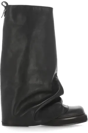 The Attico Stiefel - Black Smooth Leather Combat Robin Boots - Gr. 36 (EU) - in - für Damen