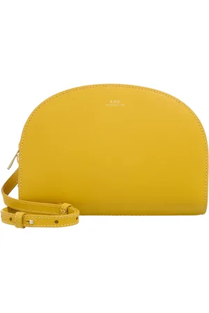 A.P.C. Hobo Bags - Demi-Lune Crossbody Bag - Leather - Yellow - Gr. unisize - in - für Damen
