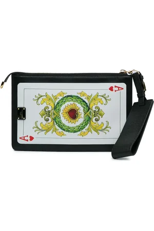 Dolce & Gabbana Clutches - 20th Printed Calfskin Playing Card Wristlet Clutch - Gr. unisize - in - für Damen
