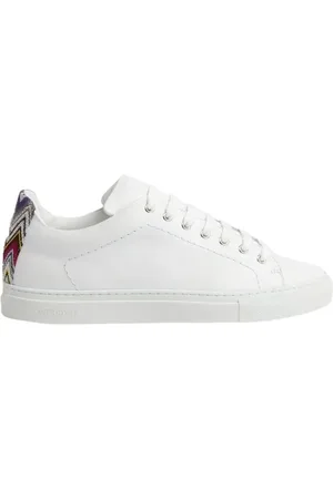Missoni Low-Top Sneaker - Leather Trainers With Chevron Knit Details - Gr. 46 (EU) - in - für Damen