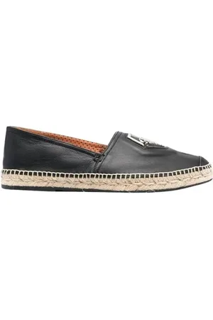 Philipp Plein Loafer - Logo-Plaque Leather Espadrilles - Gr. 40 (EU) - in - für Damen