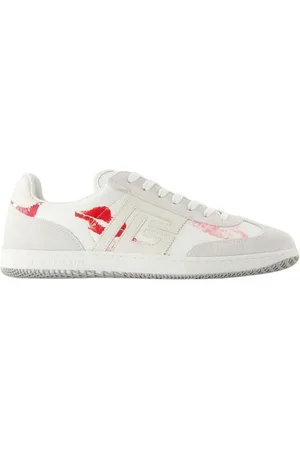 Balmain Low-Top Sneaker - Swan Sneakers - Leather - White/Red - Gr. 40 (EU) - in - für Damen