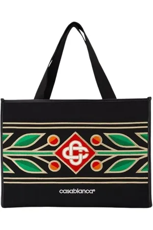 Casablanca Totes & Shopper - Embroidered Knit Shopper Bag - Knit - Black - Gr. unisize - in - für Damen