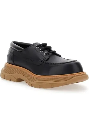 Alexander McQueen Lace-Ups With Logo Engraving And Platform In Men