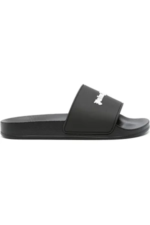 Palm Angels Slipper & Pantoletten - Dames Essential Logo Slider Zwart - Gr. 37 (EU) - in - für Damen